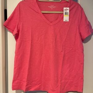 Vineyard Vines Women's Pink V-Neck Top